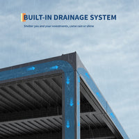 Outdoor Pergola Built for All Weather, Adjustable Louvered Roof, Reinforced Aluminum Frame, Integrated Drainage