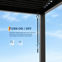 Outdoor Pergola Built for All Weather, Adjustable Louvered Roof, Reinforced Aluminum Frame, Integrated Drainage